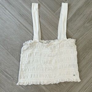 American Eagle White Cropped Tank XS